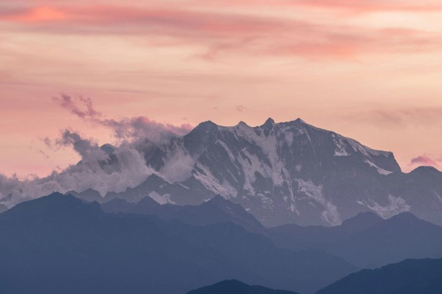 Sunset over mountains