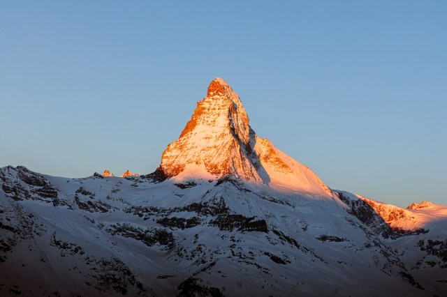 A snow covered mountain