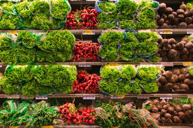 Assorted vegetables at the grocery store