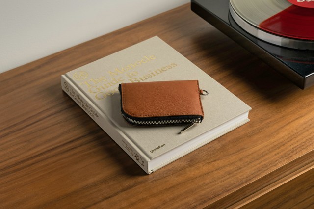 A wallet resting on a book