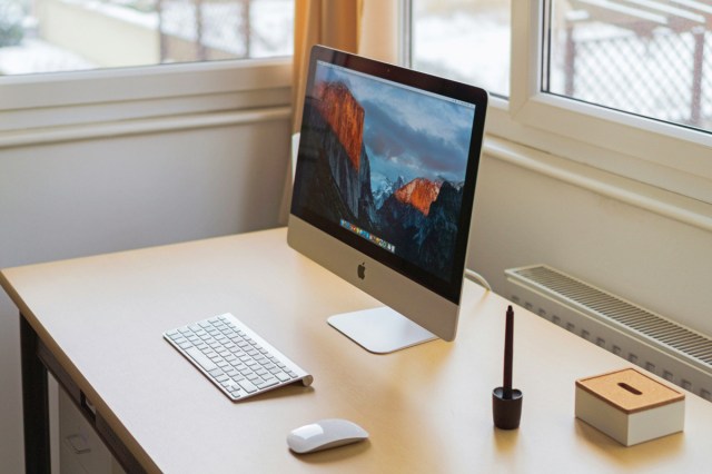 A minimalist home office